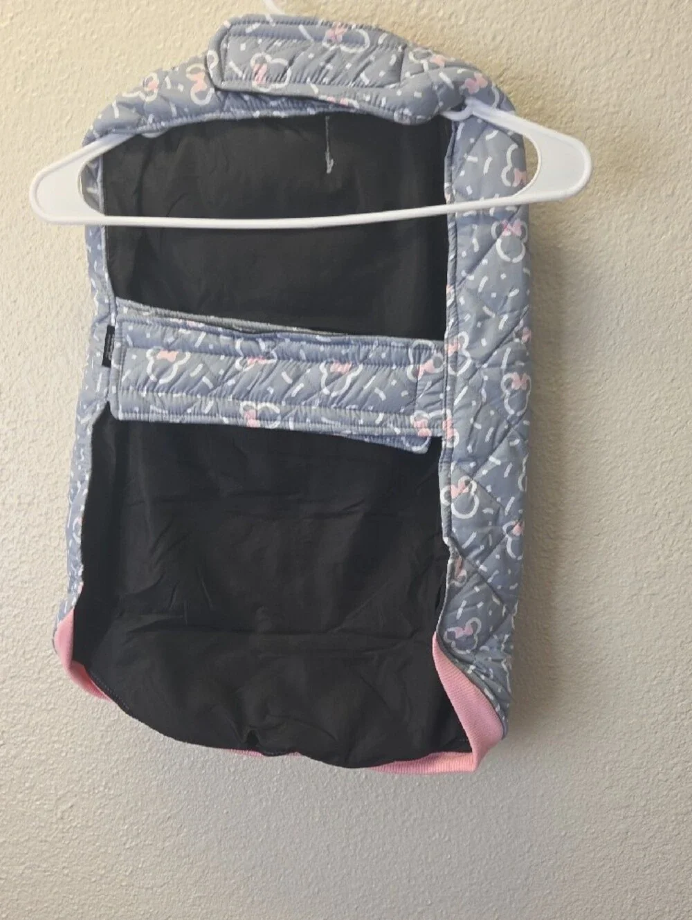 Minnie Mouse Quilted Gray & Pink Dog Coat with Hood